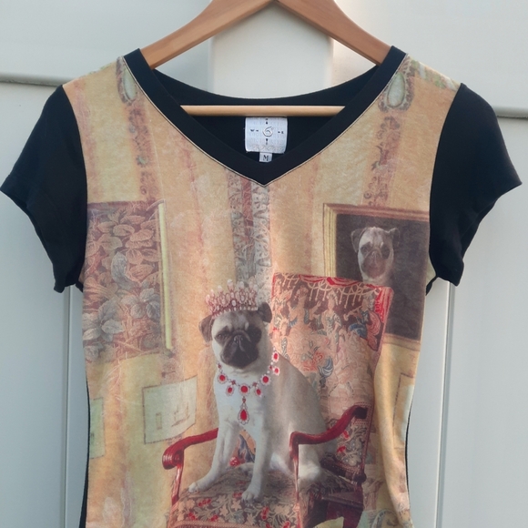 Vintage Y2K Royal Pug Graphic Tee | 6 Degrees | Size Medium - Picture 4 of 11